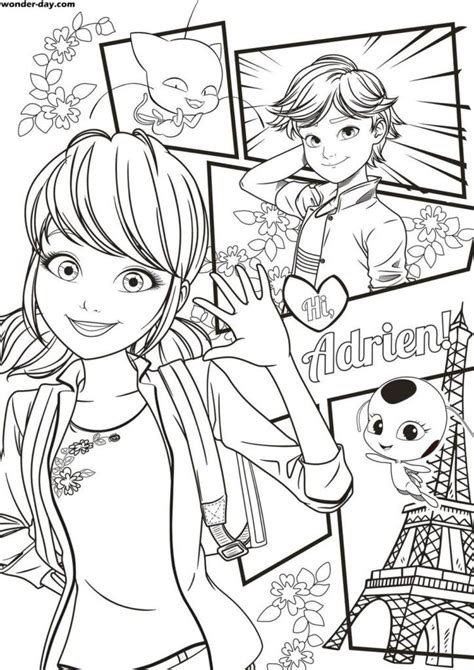 Ladybug and Cat Noir coloring pages. 120 printable Coloring pages