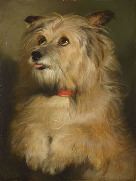 Victorian Dog Paintings Muddy Colors