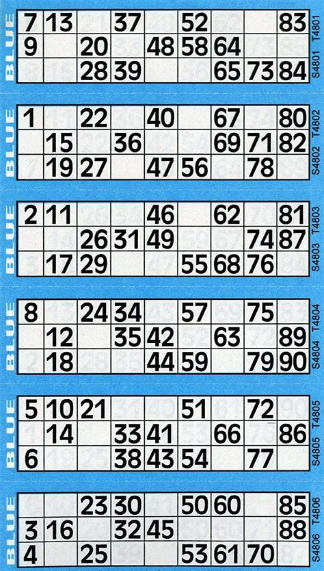 Jumbo Bingo Karten Polster 600 Tickets Per Polster 6 Ansicht Vielzahl