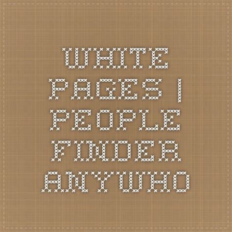 White Pages People Finder Anywho White Pages People Finder