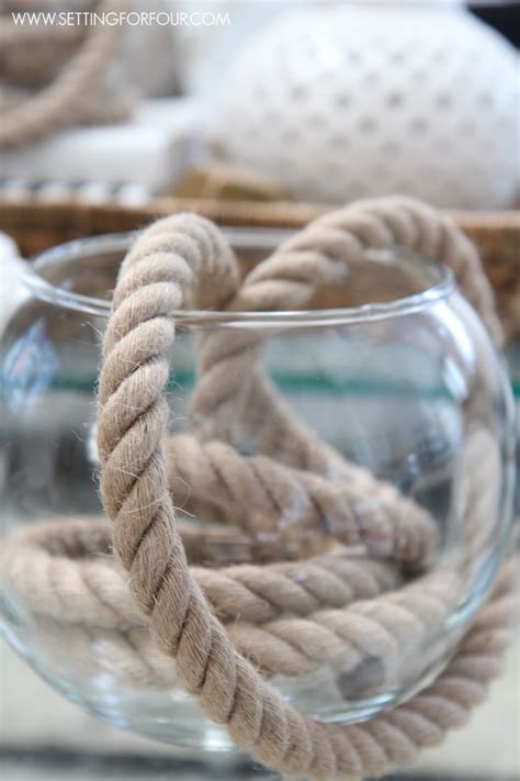 Closer to the hook, the more stable the pot would be. DIY Rope Decor - Setting for Four