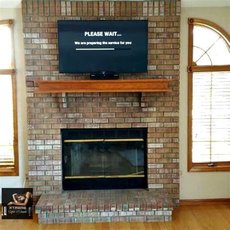 Mount Tv On Brick Fireplace Hide Wires Property And Real Estate For Rent