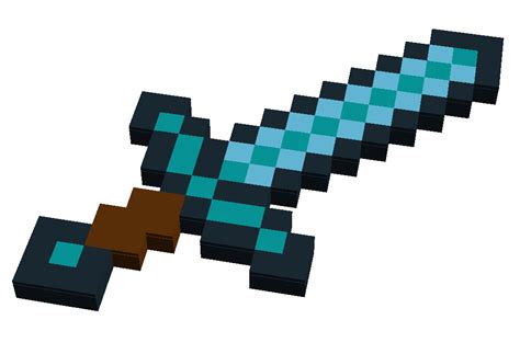 Minecraft Diamond Sword Drawing Free Download On Clipartmag