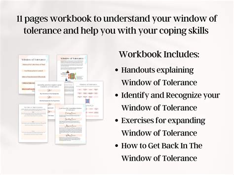 Window Of Tolerance Worksheet Distress Tolerance Trauma Therapy