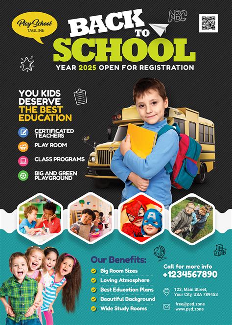 Junior School Admission Flyer Psd Template Psd Zone