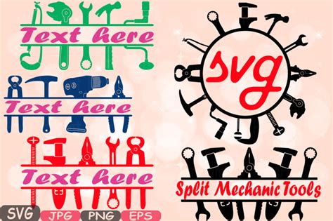 Cross browser and cross platform. Split & Circle Mechanic Tools Silhouette SVG Cutting Files ...