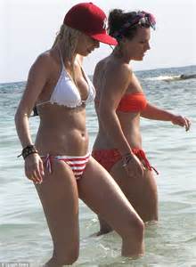Sacha Parkinson In Sexy Striped Bikini As She Holidays In Cyprus