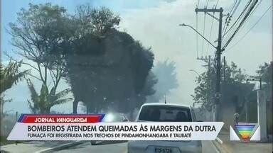 Jornal Vanguarda Bombeiros atendem queimada às margens da Dutra