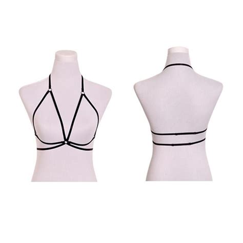 Buy Sexy Women Hollow Out Elastic Cage Bra Bandage Strappy Halter Cage Open