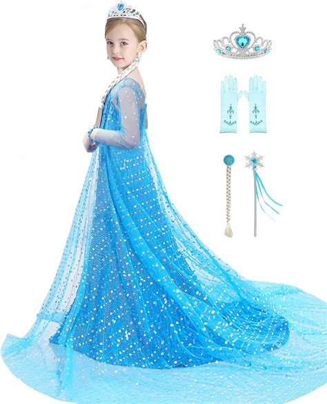 Bestier Girls Princess Dress Elsa Costume Luxury Sequin Birthday