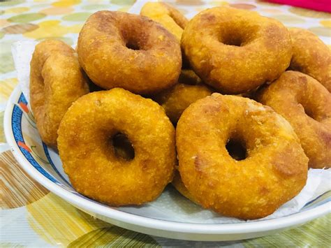 Aku kat kampung dulu panggil cucur gelang. Mudahnya Buat Kuih Keria Gula Melaka Dengan Ubi Keledek ...