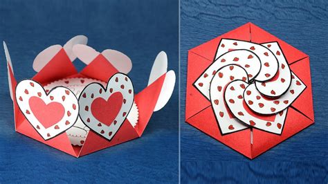 This video was requested by one of the viewer. DIY Valentine Card - Hexagon Shape Heart Message Card ...
