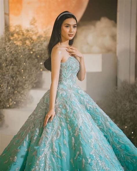 Francine Diaz For Her 18th Birthday Celebration Ethereal Dress Simple Dresses Debut Gowns
