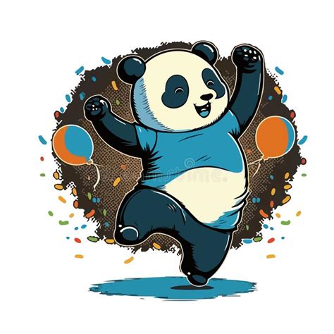 Panda Cartoon Dancing Stock Illustrations 243 Panda Cartoon Dancing