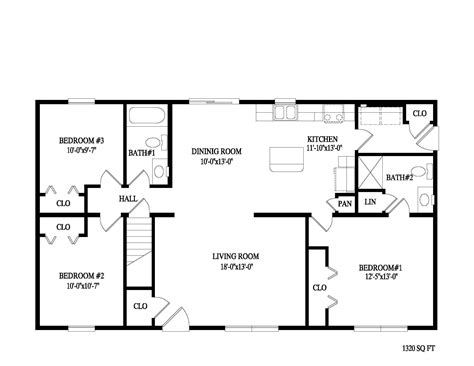 Fascinating Bedroom Ranch Floor Plans Ideas Including Jhmrad 130339