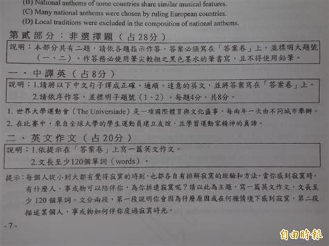 複試：口試，缺考者不予錄取。 【簡章公告】2020/9/22 【報名日期】2020/10/12 ~ 2020/10/19 【考試日期】2020/12/30 ~ 2020/12/30 【放榜日期】2021/1/6. 指考英文 世大運入題、作文述寂寞- 2019大學入學指定科目考試 - 自由電子報