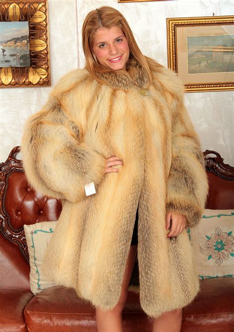 Pelzmantel Fuchsjacke Golden Fox Fur Coat Pelliccia Volpe Fourrure De Renard Mex Ebay Fox