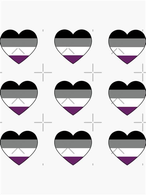 Asexual Hearts Flags Stickers Pack Sticker By Afterglass Redbubble