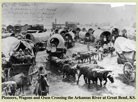 Actual Picture Of A Pioneer Wagon Train History Oregon Trail Old