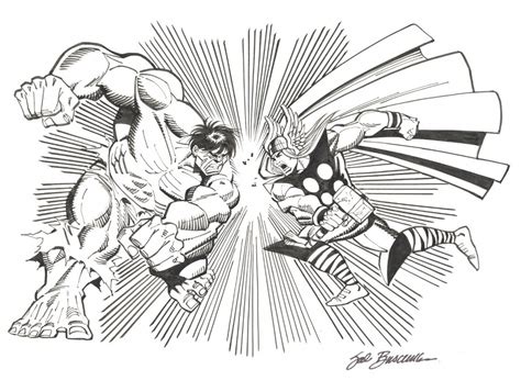 The Marvel Comics Of The 1980s — Thor Vs Hulk By Sal Buscema