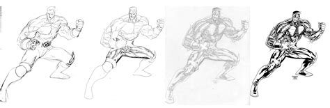 Colossus of Astonishing X-Men - step by step, in Spider Guile's