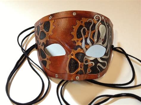 Steampunk Octopus Masquerade Leather Mask No 12 By Grimmsister