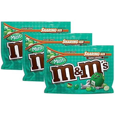Mandms Mint Dark Chocolate Candy Sharing Size 96oz Bag Pack Of 3