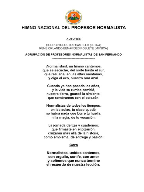 Himno Nacional Del Profesor Normalista Pdf