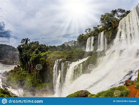 The Waterfalls In Argentina Stock Image Image Of Falling Concept