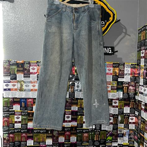 Bedazzled Mens Jeans Features One Upside Down Depop