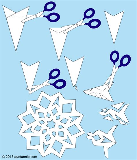 Cut Easy Paper Snowflake Pattern Template