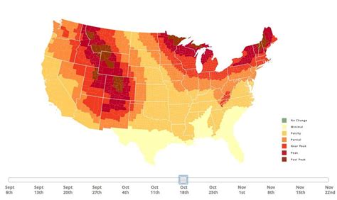 Life More Fall Travel Features Seasons Map Shows When Each State Will