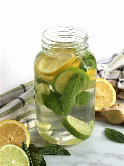 Holly Flower Drinking Lemon And Ginger Water