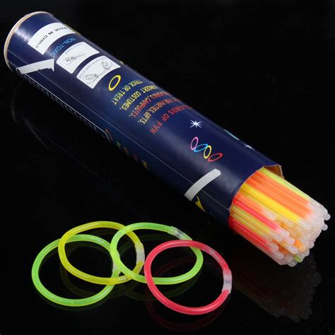 100pcsset Fluorescent Glow Stick Bracelets Party Fun Glow In The Dark