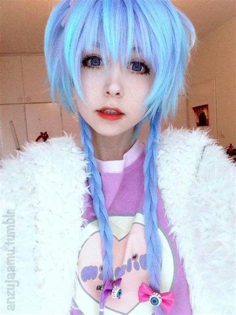 Blue Hair ♡ Anime Hair Kawaii Cosplay Cute Cosplay