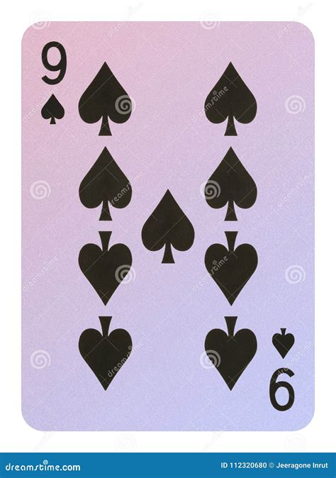 Playing Cards Nine Of Spades Stock Photo Image Of Playing Nine