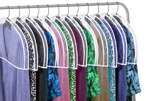 Garment Shoulder Dust Covers 12 Pack Vinyl Suit Clothes Hanger