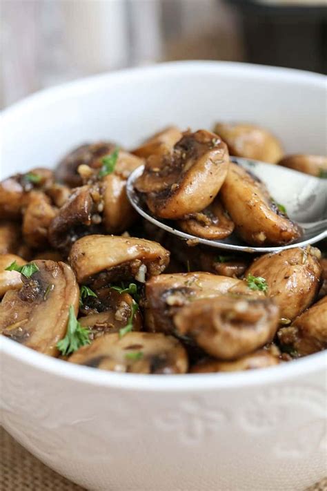 Sautéed Garlic Balsamic Mushrooms Are Pan Fried In Garlic And Balsamic
