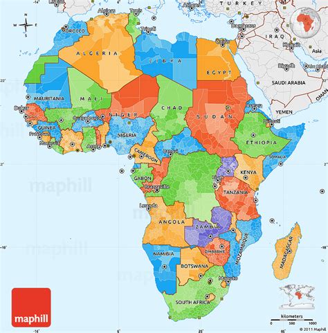 Map Of Africa With Labels Map Vector