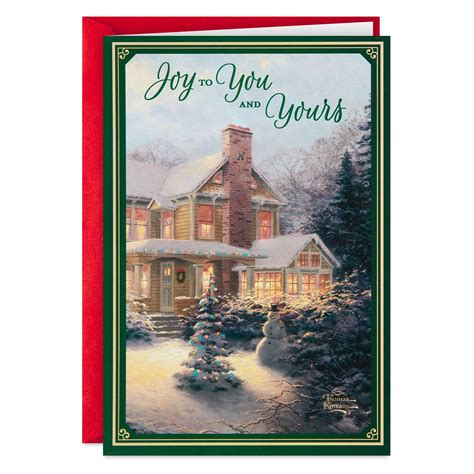 Hallmark Thomas Kinkade Pack Of Christmas Cards Snowy House 6 Holiday