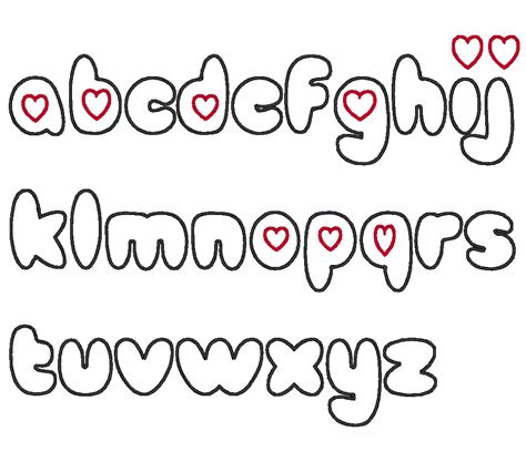 15 Cute Girly Bubble Fonts Images Cute Girly Bubble Letters Alphabet Cute Font Letters