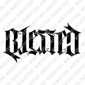Cursive tattoo fonts, which are custom designed by the many tattoo artists across the globe, require a lot of artistic talent and personal creativity. Blessed / Cursed Ambigram Tattoo Instant Download (Design ...