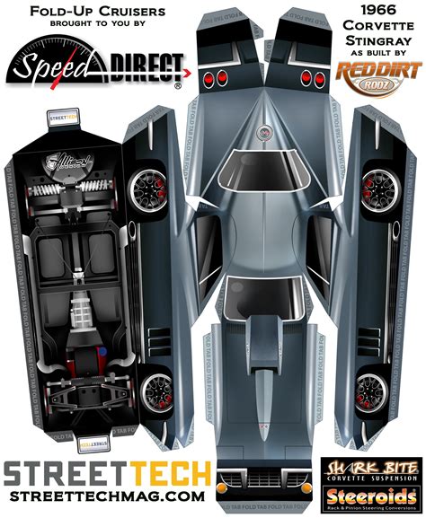 Introducing The Street Tech Fold Up Cruisers Series Paper Model Car