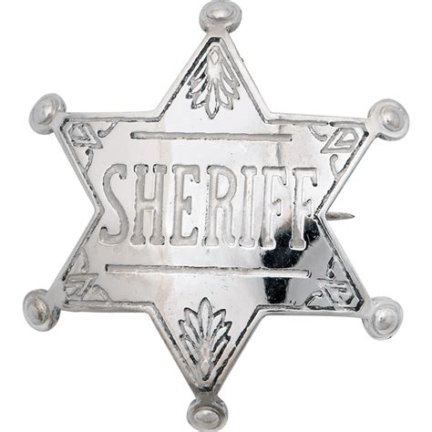 Nickel Western Sheriff Badge Hw 701572n Larp Distribution