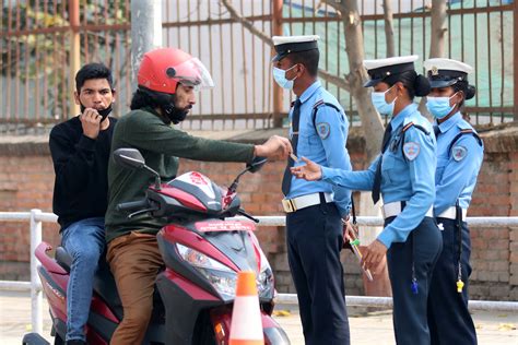 Traffic Police Take Action Against For Violating Traffic Rules In