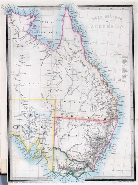 1864 Map Of Eastern Australia By James Wyld Old Maps Australia Map