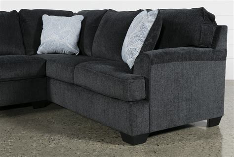 Ashley Calvin Slate 3 Piece Sectional Sofa With Left Arm Facing Chaise