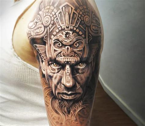 Aztec Warrior Forearm Tattoo