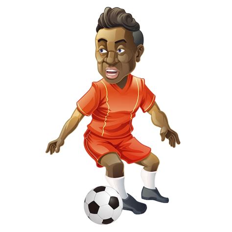 Premium Vector Vector Isolated Football Player Character And Ball In