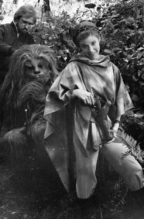 Carrie Fisher And Peter Mayhew Behind The Scenes Of Return Of The Jedi